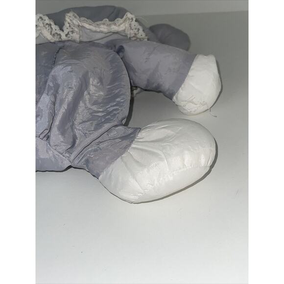 Fisher Price Puffalump Gray Christmas Mouse Candy Cane Plush 1987 Stuffed 12" - Picture 15 of 15